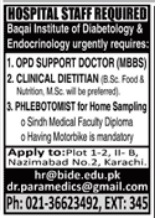 BAQI INSTITUTE OF DIABETOLOGY AND ENDOCRINOLOGY JOBS